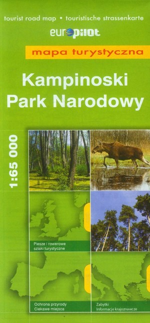 Mapa turystyczna. Kampinoski Park Narodowy Skala 1:65 000
