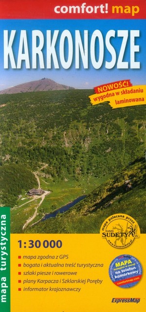 Karkonosze Mapa turystyczna Skala 1:30 000