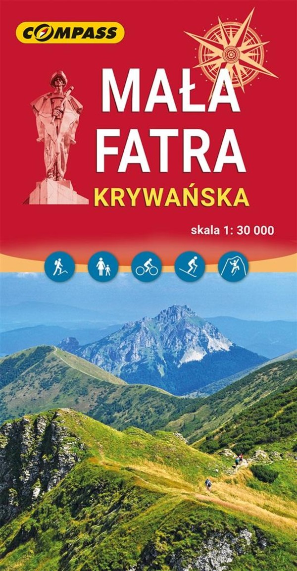 Mapa turystyczna Mała Fatra Krywańska 1:30 000