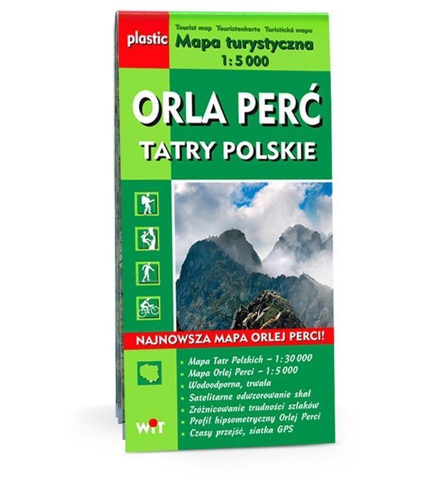 Orla Perć - Tatry Polskie Mapa turystyczna Skala 1:5 000