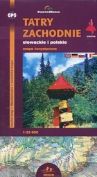 Mapa turystyczna. Tatry Zachodnie słowackie i polskie Skala 1 : 25 000