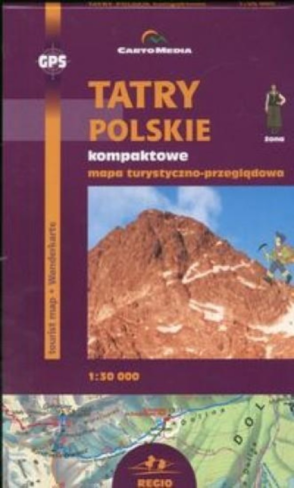 Mapa turystyczno-przeglądowa. Tatry Polskie kompaktowe Skala 1:30 000