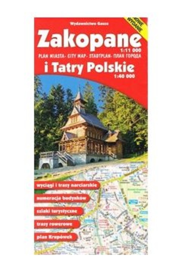 Zakopane i Tatry Polskie Mapa turystyczna