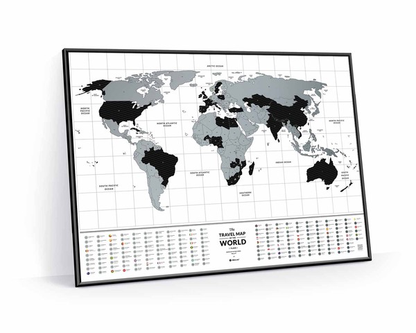 Mapa zdrapka flagi Świata