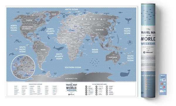 Mapa zdrapka - Świat