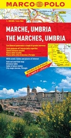 Marche, Umbria, The Marches mapa Marco Polo- mapa Marco Polo