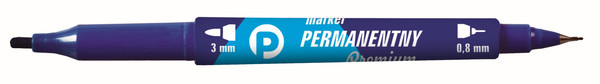 Marker permanentny premium niebieski paczka 12 sztuk