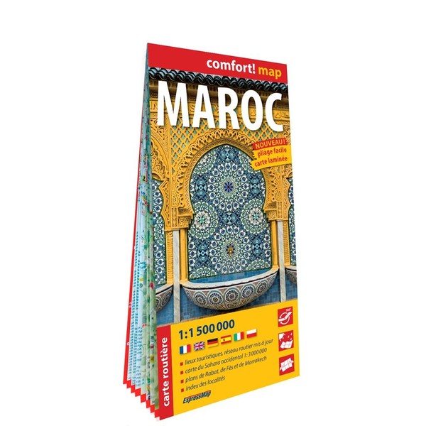Maroco carte routie re 1: 500 000 laminat