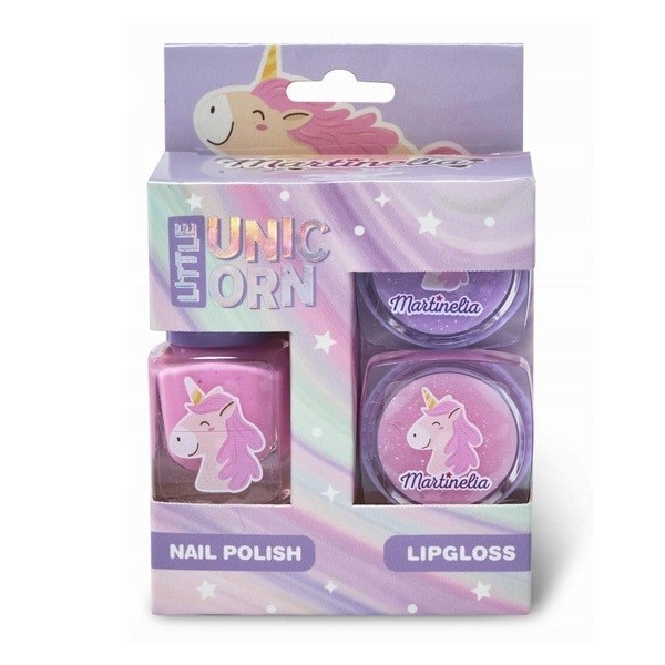 Little Unicorn Mini Set Trio Różowy Lakier do paznocki + Balsam do ust