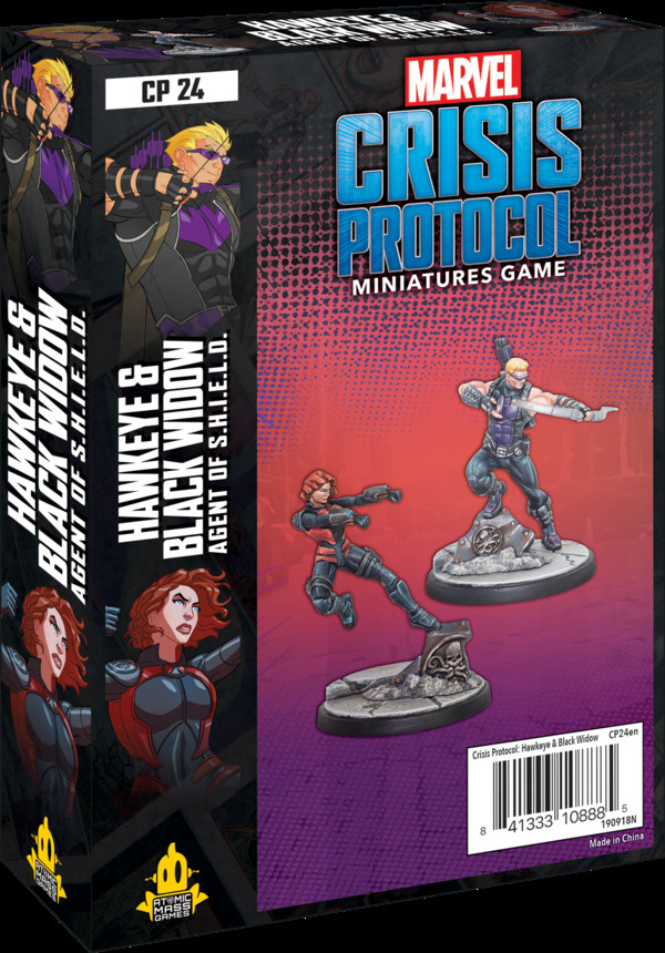 Marvel: Crisis Protocol Hawkeye and Black Widow, Agent of S.H.I.E.L.D. (wydanie angielskie)
