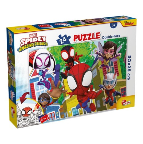 Puzzle Double-Face Plus Marvel Spidey This is a Team! 24 elementów