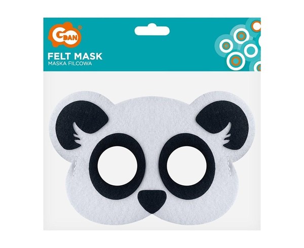Maska filcowa panda 19x12 cm