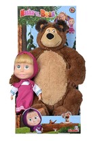 Masza i Niedźwiedź Zestaw lalki z maskotką