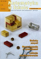 Matematyka w Szkole. Czasopismo dla nauczycieli szkół podstawowych i gimnazjów - pdf Nr 30