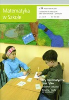 Matematyka w Szkole. Czasopismo dla nauczycieli szkół podstawowych i gimnazjów - pdf Nr 39