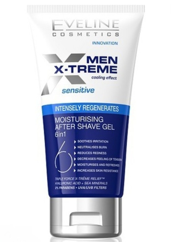 Men X-Treme 6w1 Żel po goleniu nawilżający