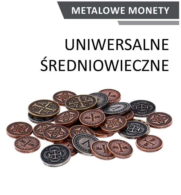 Metalowe monety Uniwersalne Średniowieczne (zestaw 30 monet)