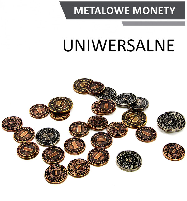 Metalowe Monety Uniwersalne zestaw 30 monet