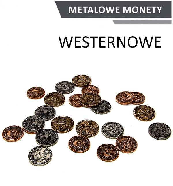 Metalowe Monety Westernowe zestaw 24 monet