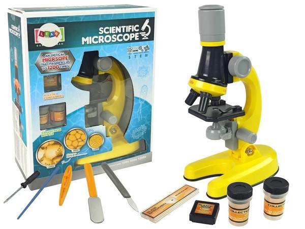 Mikroskop dla naukowca żółty