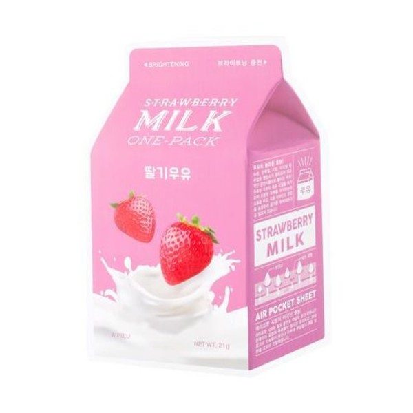 Milk One-pack Strawberry Rozjaśniająca maseczka