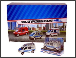 Mini Van Policja w pudelku 8 cm