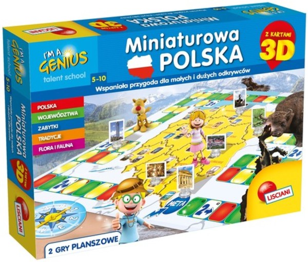 Gra Miniaturowa Polska z kartami 3D I`m a Genius