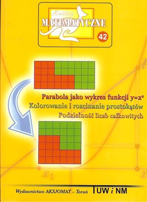Miniatury matematyczne tomik 42 Parabola jako wykres funkcji y=x2. Kolorowanie i rozcinanie prostokątów. Podzielność liczb całkowitych