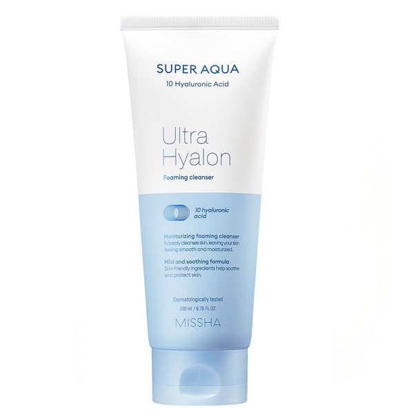 Super Aqua Ultra Hyalron Foaming Cleanser Nawilżająca pianka z kwasem hialuronowym do mycia twarzy