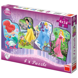 Puzzle Disney Księżniczki 4 x 54 elementy