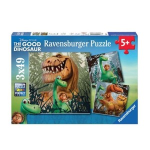 Puzzle Dobry Dinozaur 3 x 49 elementów