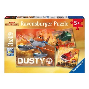 Puzzle Dusty Samoloty Ratunkowe 3 x 49 elementów