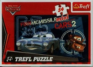 Puzzle mini Auta / Cars 4 x 54 elementy