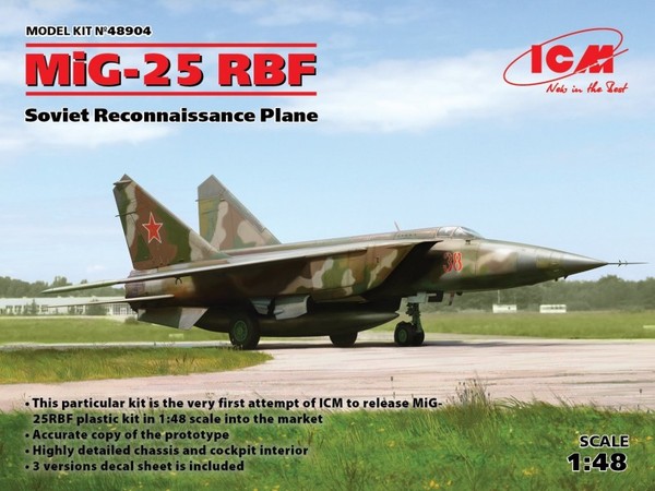MiG-25 RBF Radziecki samolot rozpoznawczy Skala 1:48
