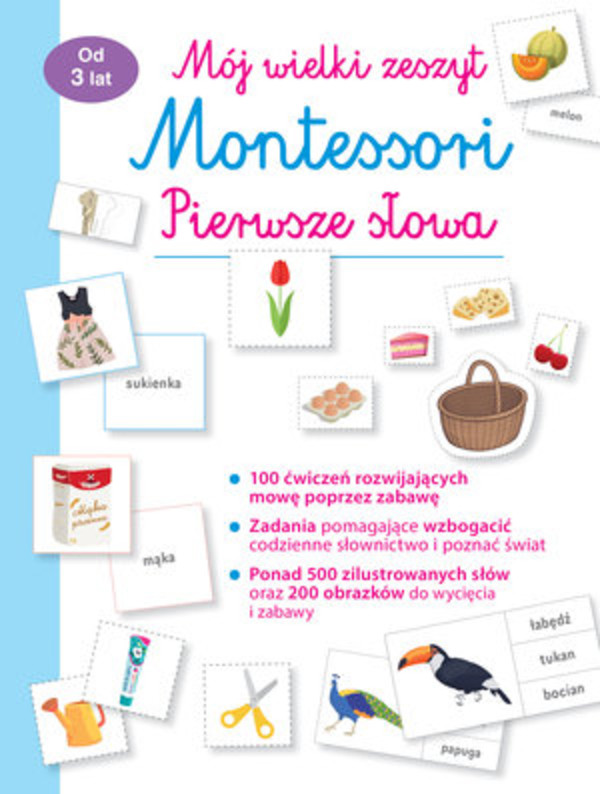Mój wielki zeszyt Montessori Pierwsze słowa