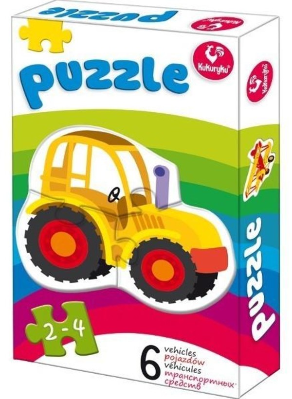 Moje pierwsze puzzle - Pojazdy 2 elementy