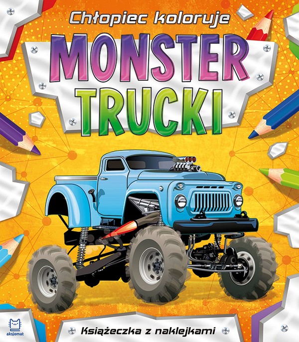 Monster trucki chłopiec koloruje