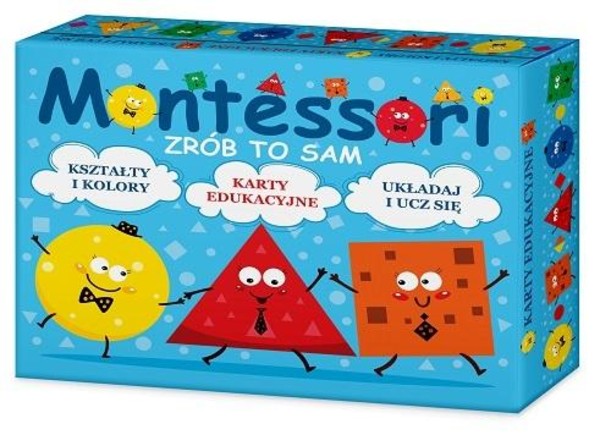 Montessori Zrób to sam Kształty i kolory Karty edukacyjne Układaj i ucz się
