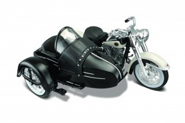 Motocykl Sidecar 1958flh Duo Glide Skala 1:18