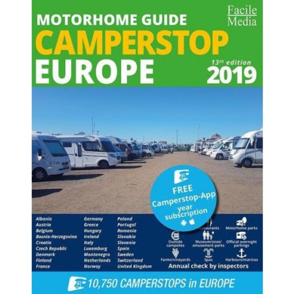 Motorhome Camperstop Europe Guide / Europa Przewodnik Kempingowy 2019