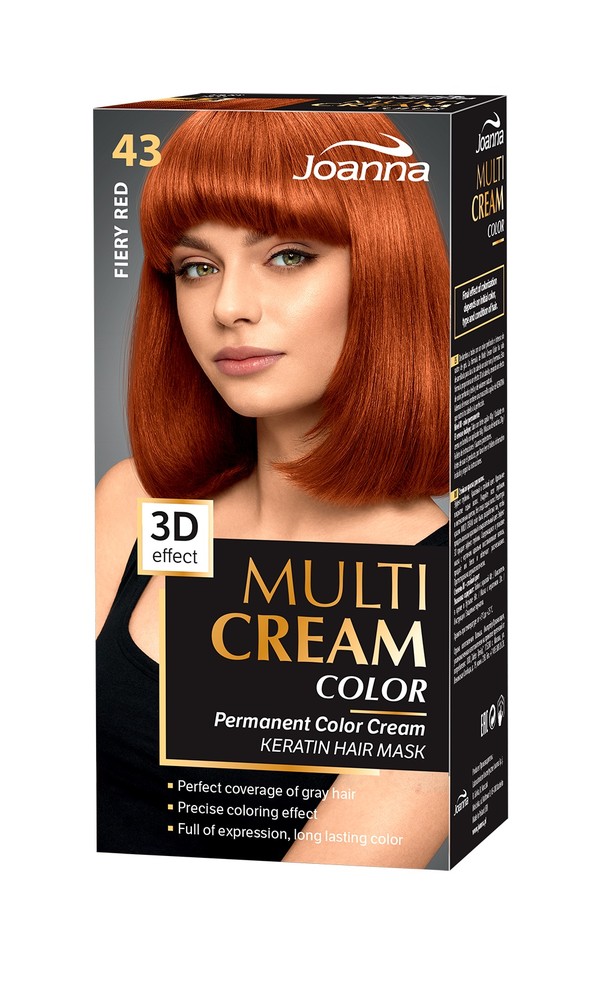 Multi Cream Color 43 Płomienny Rudy Farba do włosów MIX stara/nowa szata graficzna