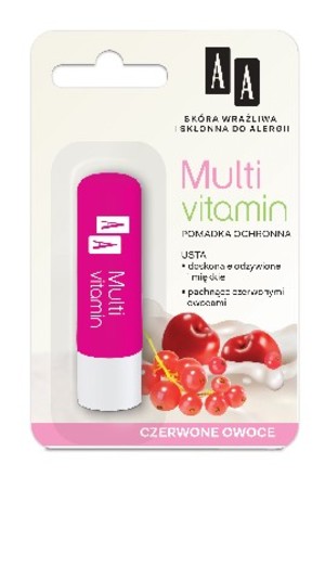 Multi Vitamin czerwone owoce Pomadka ochronna do ust