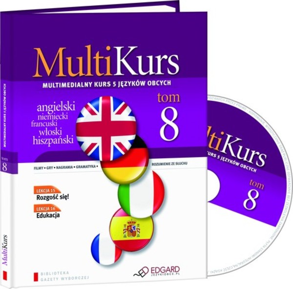 Multikurs tom 8 Multimedialny kurs 5 języków obcych