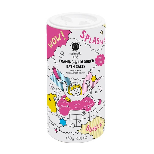 Kids Foaming & Colorued Bath Salt Pink Pieniąca się sól do kąpieli dla dzieci