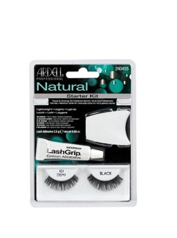 Natural 101 Black Set 1 para sztucznych rzęs, klej plus aplikator