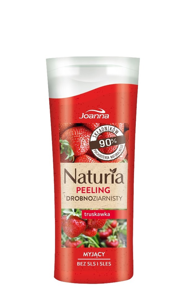 Naturia Drobnoziarnisty myjący peeling do ciała Truskawka