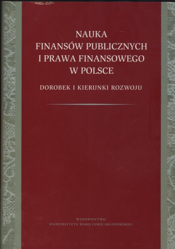 Nauka finansów publicznych i prawa finansowego w Polsce