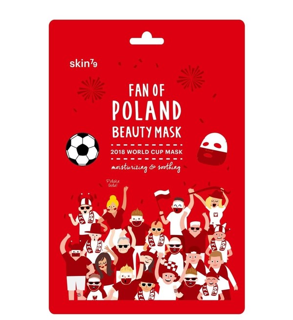 Nawilżająco-kojąca Maska Kibica Fan of Poland World Cup 2018