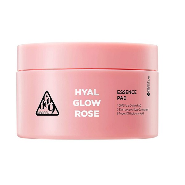 Code9 Hyal Glow Rose Essence Pad Organiczne, nawilżające płatki