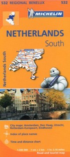 Netherlands South Road map / Holandia Południe Mapa samochodowa Skala: 1:200 000